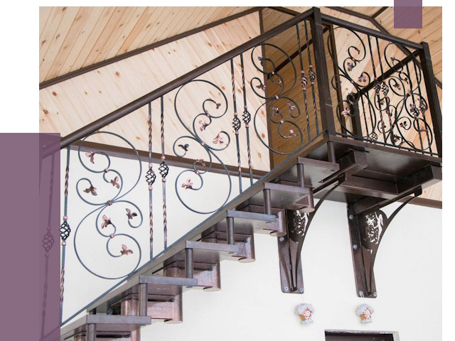 Кованые лестницы в Чернушке от 79217 руб. под ключ