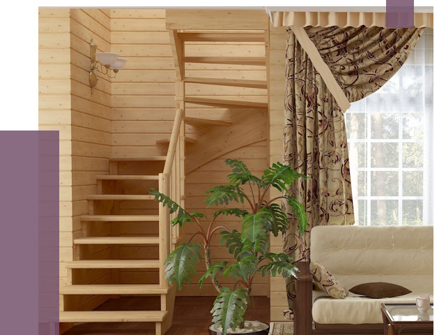 Лестницы для дачи в Чернушке от 75408 руб.  | ПРОЛЁТ-Чрш