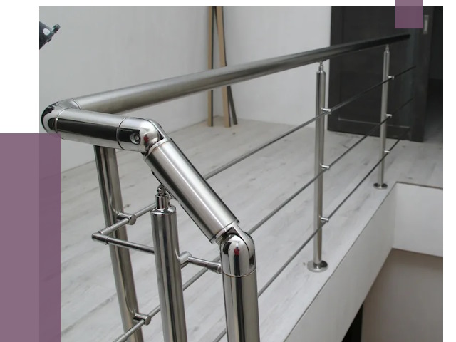 Перила из нержавеющей стали в Чернушке от 8937 руб. под ключ | ПРОЛЁТ-Чрш