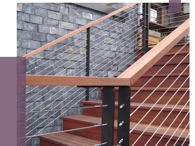 Тросовые перила под ключ в Чернушке от 7719 руб. 