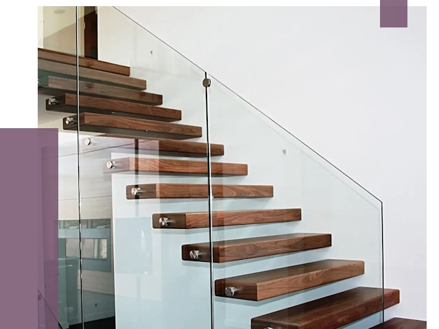 Стеклянные перила для лестницы в Чернушке от 14726 руб.