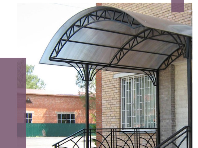 Металлические навесы и козырьки в Чернушке от 12695 руб.