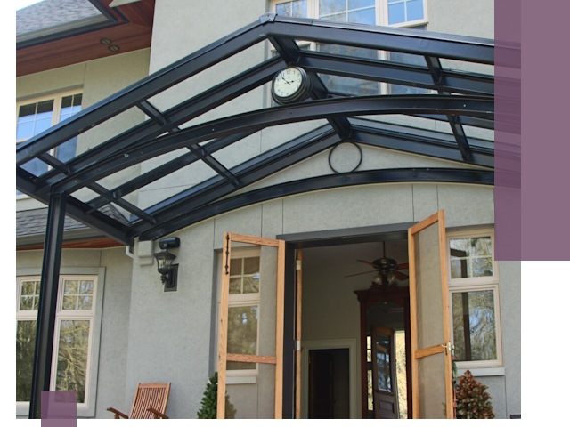 Изготовление и монтаж навесов и козырьков в Чернушке