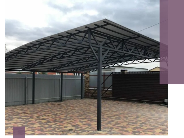 Недорогие навесы под ключ в Чернушке — изготовление и монтаж