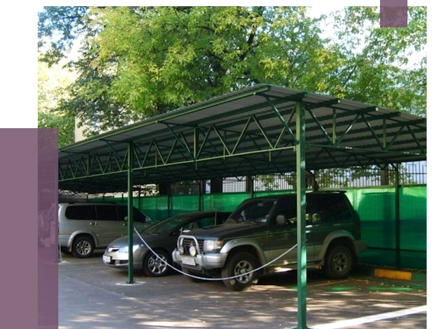 Навесы для парковки в Чернушке от 79725 руб. заказать | ПРОЛЁТ-Чрш