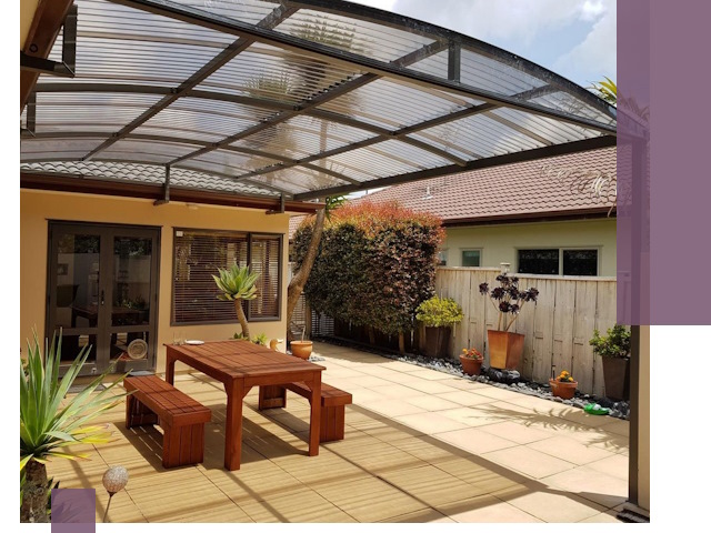 Навесы во двор под ключ в Чернушке — изготовление и монтаж