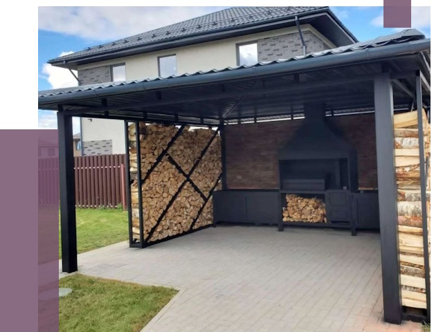 Навесы для барбекю в Чернушке от 12644 руб. под ключ | ПРОЛЁТ-Чрш