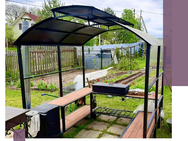 Навесы для барбекю в Чернушке: изготовление, монтаж и демонтаж