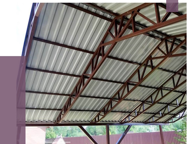 Навесы из профнастила в Чернушке от 7312 руб. | ПРОЛЁТ-Чрш