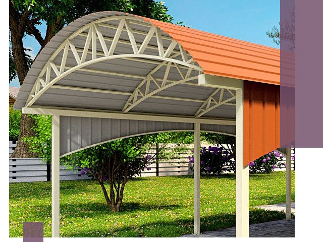 Навесы из профнастила под ключ в Чернушке — установка и монтаж