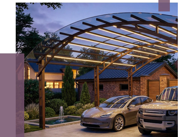 Металлические навесы в Чернушке от 12593 руб. под ключ — ПРОЛЁТ-Чрш