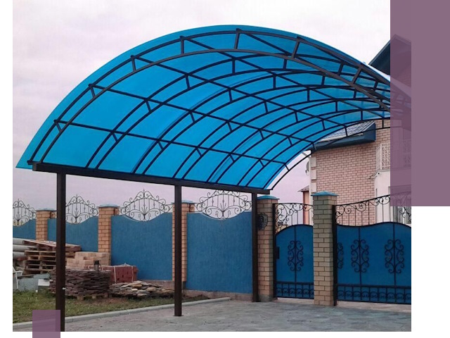 Арочные навесы под ключ в Чернушке — изготовление и монтаж