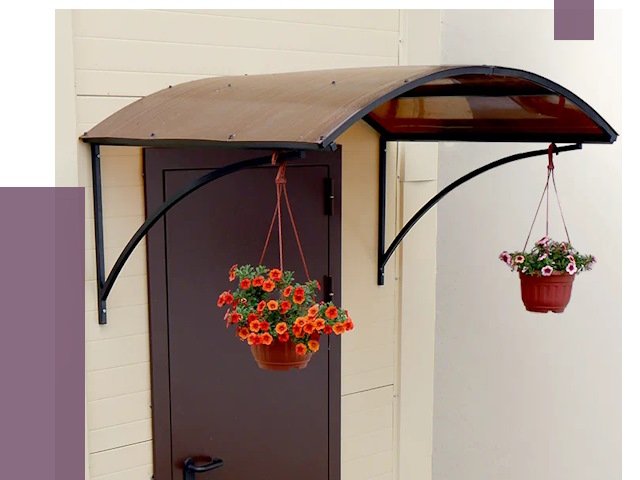 Козырьки над входом в Чернушке от 14726 руб.  | ПРОЛЁТ-Чрш