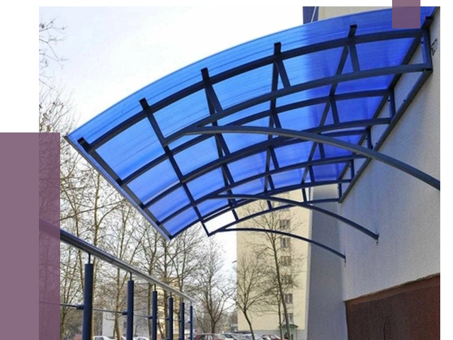 Козырьки из поликарбоната в Чернушке от 4266 руб. под ключ | ПРОЛЁТ-Чрш