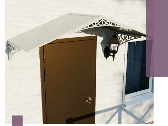 Металлические козырьки на входы и террасы в Чернушке