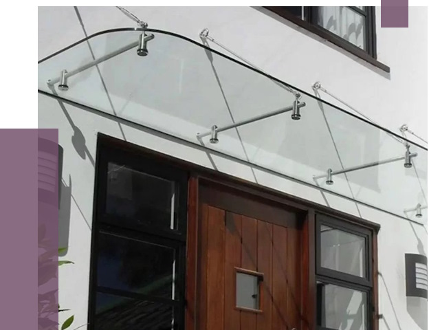 Стеклянные козырьки в Чернушке от 18789 руб. | ПРОЛЁТ-Чрш