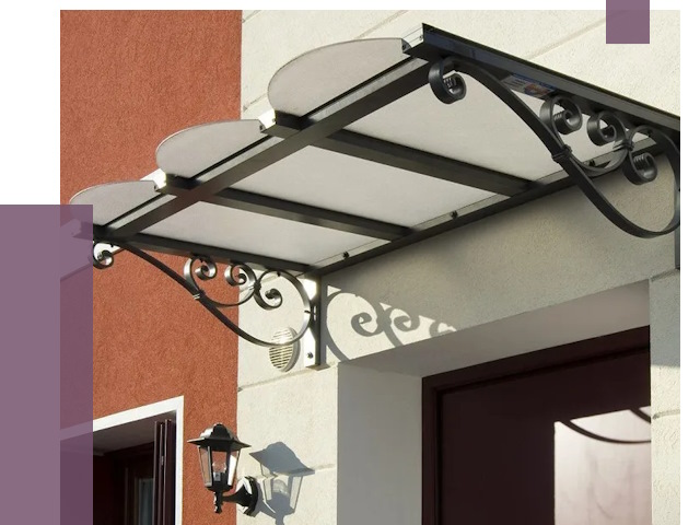 Односкатные козырьки в Чернушке от 8328 руб.  | ПРОЛЁТ-Чрш