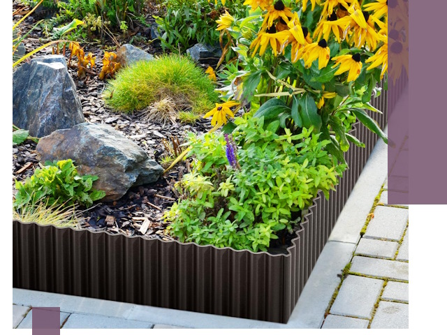 Металлические бордюры для клумб в Чернушке — производство и монтаж