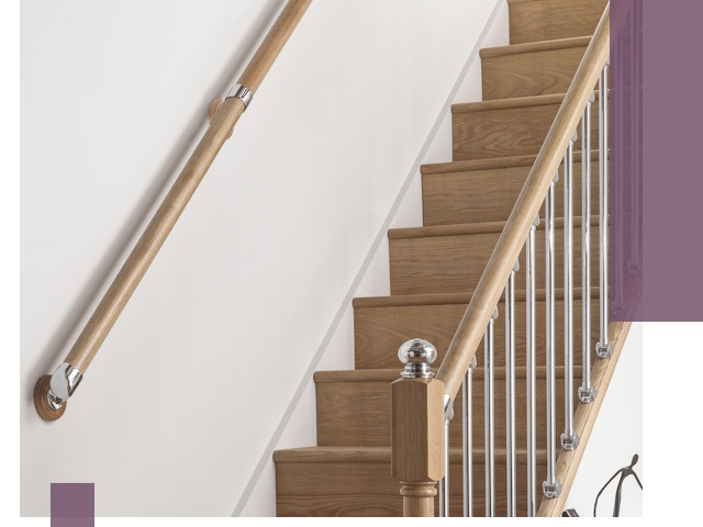 Пристенные поручни из стали и нержавейки под монтаж в Чернушке